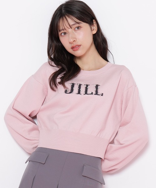JILL by JILL STUART（ジルバイジルスチュアート）の「◇ファンシーヤーンビジューロゴニット（ニット/セーター・レディース・ブラック/グレー系その他/ホワイト/ピンク/ホワイト系その他・FREE）」の13枚目の写真