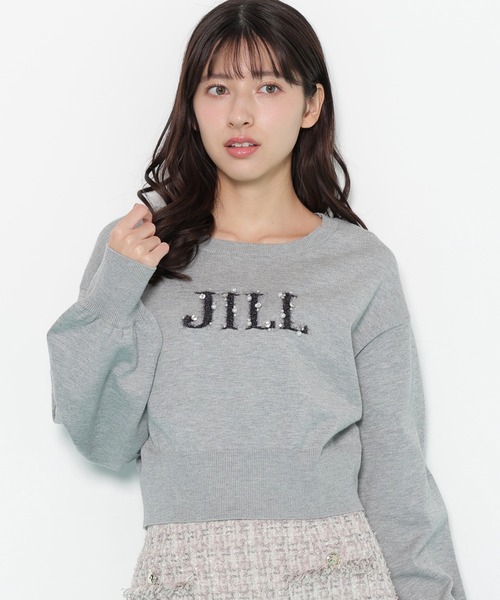 JILL by JILL STUART（ジルバイジルスチュアート）の「◇ファンシーヤーンビジューロゴニット（ニット/セーター・レディース・ブラック/グレー系その他/ホワイト/ピンク/ホワイト系その他・FREE）」の22枚目の写真