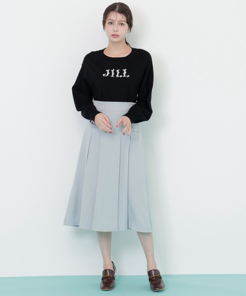 JILL by JILL STUART（ジルバイジルスチュアート）の「◇ファンシーヤーンビジューロゴニット（ニット/セーター・レディース・ブラック/グレー系その他/ホワイト/ピンク/ホワイト系その他・FREE）」の9枚目の写真
