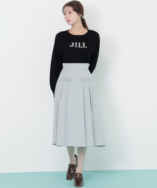 JILL by JILL STUART（ジルバイジルスチュアート）の「◇ファンシーヤーンビジューロゴニット（ニット/セーター・レディース・ブラック/グレー系その他/ホワイト/ピンク/ホワイト系その他・FREE）」の10枚目の写真
