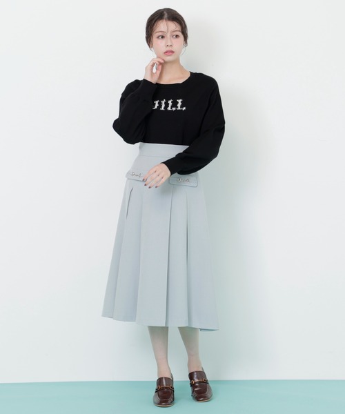 JILL by JILL STUART（ジルバイジルスチュアート）の「◇ファンシーヤーンビジューロゴニット（ニット/セーター・レディース・ブラック/グレー系その他/ホワイト/ピンク/ホワイト系その他・FREE）」の11枚目の写真