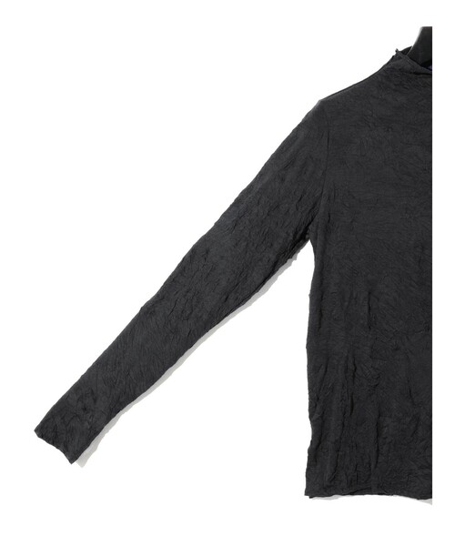 MIDIUMISOLID(ミディウミソリッド)の「MIDIUMISOLID for Ladies シアーハイネックインナー(Tシャツ/カットソー・レディース・ブラック/オフホワイト/グレー/イエロー・FREE)」の19枚目の写真