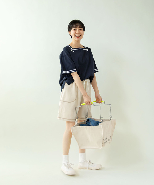 PAR ICI(パーリッシィ)の「アメリカンドライカノコ ハーフパンツ(その他パンツ・レディース・アイボリー/ブラック・FREE)」の12枚目の写真