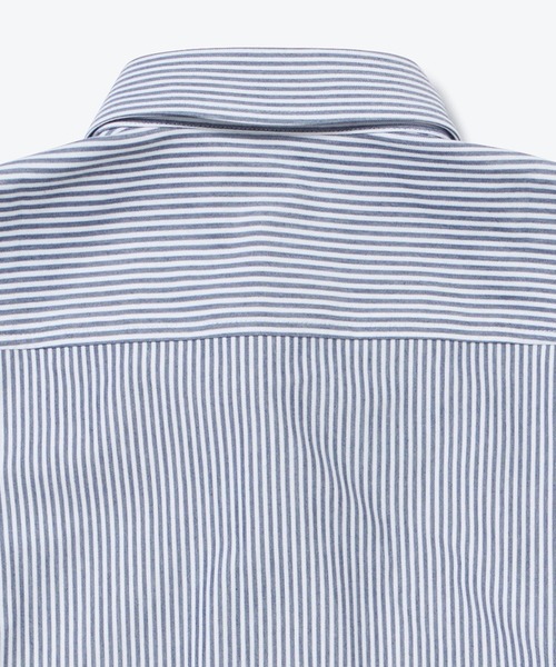 LACOSTE(ラコステ)の「消臭 速乾 UVカット コットン×リサイクルポリエステル ストライプ 長袖レギュラーカラーシャツ(シャツ/ブラウス・メンズ・ネイビー/サックスブルー/グレイッシュブルー・39/41/40/42)」の10枚目の写真