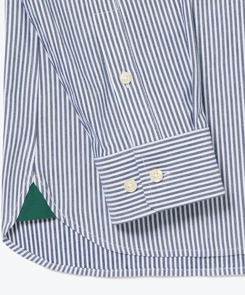 LACOSTE(ラコステ)の「消臭 速乾 UVカット コットン×リサイクルポリエステル ストライプ 長袖レギュラーカラーシャツ(シャツ/ブラウス・メンズ・ネイビー/サックスブルー/グレイッシュブルー・39/41/40/42)」の12枚目の写真