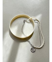 CALNAMUR | FAKE PARL×CHAIN NECKLACE/フェイクパール×チェーンネックレス(ネックレス)
