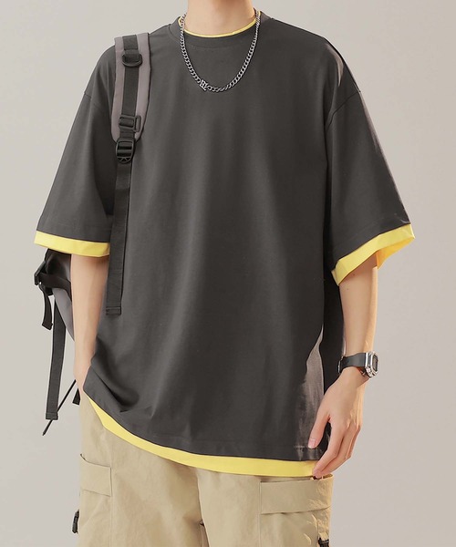 aimoha(アイモハ)の「【aimoha neo】Monochrome Trim T-Shirt (SS)(Tシャツ/カットソー・メンズ・パープル/ダークグレー/ホワイト・LARGE/XXX-LARGE/XX-LARGE/X-LARGE)」の18枚目の写真
