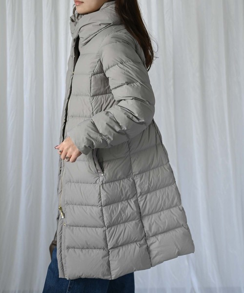 セール】ストレッチダウンロングコート（フェザー・ダウン）（ダウン
