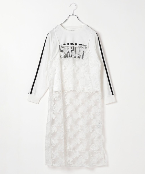 セール】レースキャミセットヘビロッTEE長袖/289043（ワンピース