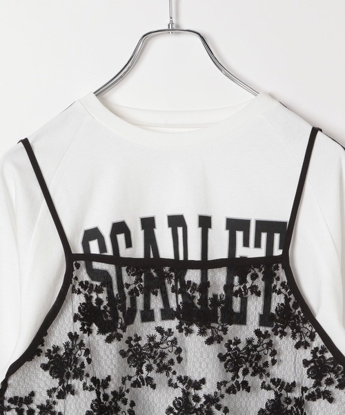 セール】レースキャミセットヘビロッTEE長袖/289043（ワンピース