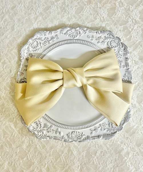 F i.n.t（フィント）の「サテンビッグリボンバレッタ/fint　フィント（バレッタ/ヘアクリップ・レディース・ピンク/ネイビー/ライトイエロー/ライトグリーン・FREE）」の12枚目の写真