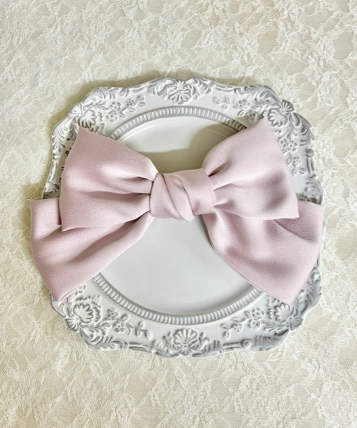 F i.n.t（フィント）の「サテンビッグリボンバレッタ/fint　フィント（バレッタ/ヘアクリップ・レディース・ピンク/ネイビー/ライトイエロー/ライトグリーン・FREE）」の14枚目の写真