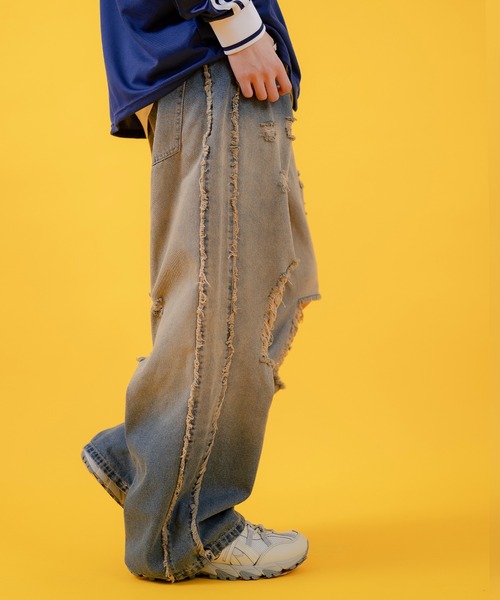 improves(インプローブス)の「グラデーション フリンジ ダメージデニムパンツ(デニムパンツ・メンズ・インディゴブルー/ブラック・LARGE/MEDIUM)」の20枚目の写真
