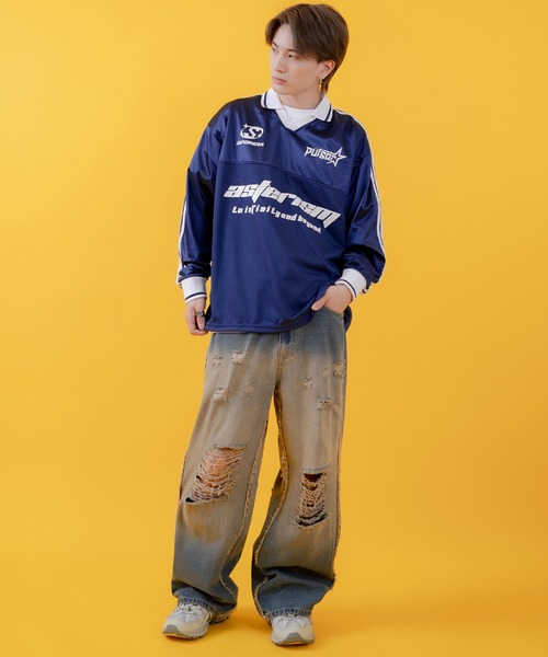 improves(インプローブス)の「グラデーション フリンジ ダメージデニムパンツ(デニムパンツ・メンズ・インディゴブルー/ブラック・LARGE/MEDIUM)」の22枚目の写真