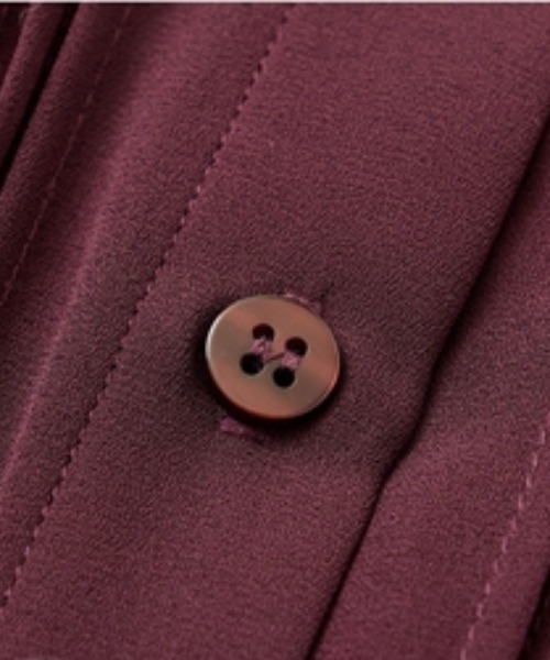 Petitjo（プッチージョ）の「小さいサイズ　８分袖ピンタックプリーツワンピース　低身長さん・小柄女性（ワンピース・レディース・パープル/ネイビー・PM/PS/PSS/PL）」の11枚目の写真