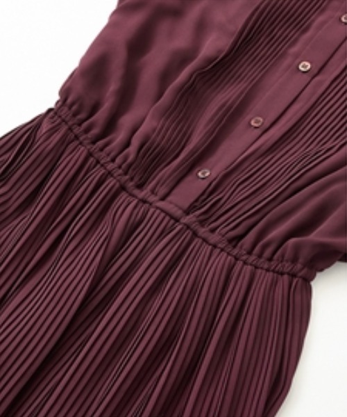 Petitjo（プッチージョ）の「小さいサイズ　８分袖ピンタックプリーツワンピース　低身長さん・小柄女性（ワンピース・レディース・パープル/ネイビー・PM/PS/PSS/PL）」の13枚目の写真