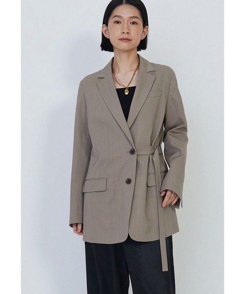 1er Arrondissement(プルミエアロンディスモン)の「TWギャバシングルジャケット(その他アウター・レディース・グレー系その他5/ベージュ・36/38)」の1枚目の写真
