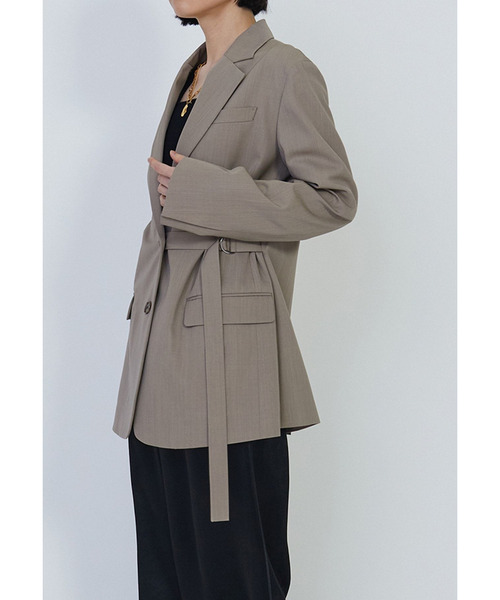1er Arrondissement(プルミエアロンディスモン)の「TWギャバシングルジャケット(その他アウター・レディース・グレー系その他5/ベージュ・36/38)」の6枚目の写真