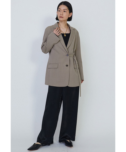1er Arrondissement(プルミエアロンディスモン)の「TWギャバシングルジャケット(その他アウター・レディース・グレー系その他5/ベージュ・36/38)」の3枚目の写真