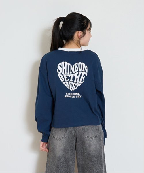 セール】【GOODPRICE】ハートバイカラー長袖Tシャツ（Tシャツ