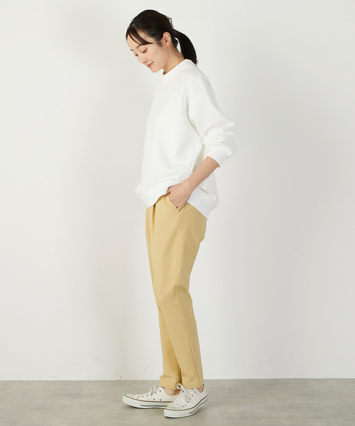 MELROSE claire(メルローズ クレール)の「【ワッフルビックシルエットプルオーバー】(Tシャツ/カットソー・レディース・ネイビー/オフホワイト/イエロー・FREE)」の9枚目の写真