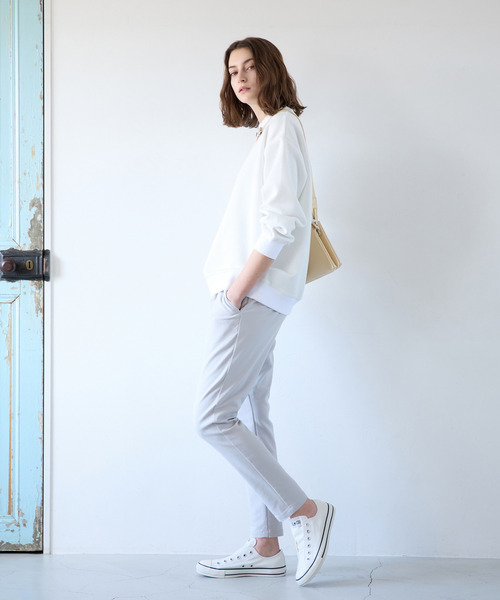 MELROSE claire(メルローズ クレール)の「【ワッフルビックシルエットプルオーバー】(Tシャツ/カットソー・レディース・ネイビー/オフホワイト/イエロー・FREE)」の12枚目の写真