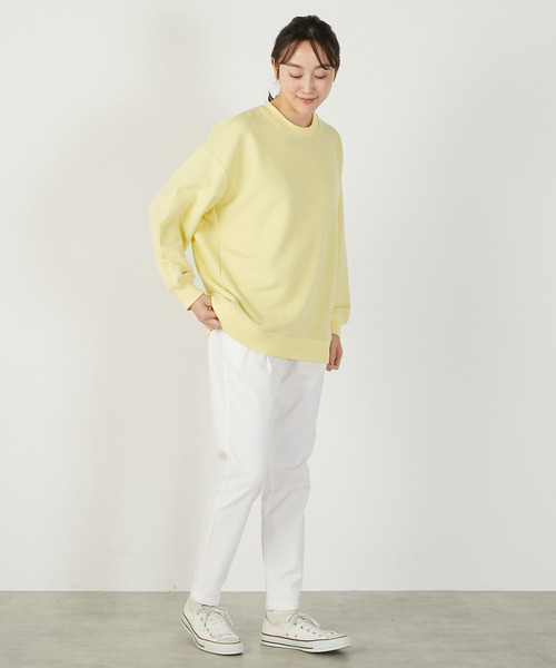 MELROSE claire(メルローズ クレール)の「【ワッフルビックシルエットプルオーバー】(Tシャツ/カットソー・レディース・ネイビー/オフホワイト/イエロー・FREE)」の20枚目の写真