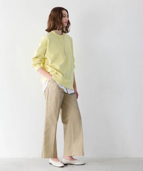 MELROSE claire(メルローズ クレール)の「【ワッフルビックシルエットプルオーバー】(Tシャツ/カットソー・レディース・ネイビー/オフホワイト/イエロー・FREE)」の21枚目の写真