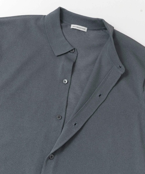 URBAN RESEARCH DOORS(アーバンリサーチドアーズ)の「リネンライク ロングスリーブシャツカーディガン(カーディガン/ボレロ・メンズ・グレー/ブラック・LARGE/MEDIUM)」の4枚目の写真