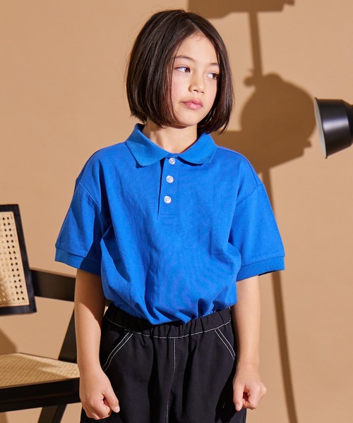 PAIRMANON STREET(ペアマノンストリート)の「【PAIRMANON STREET】ポロシャツ 半袖 Tシャツ(ポロシャツ・キッズ・ブラック/ブルー/ベージュ/ホワイト・120/130/160/140/90/150/100/110)」の4枚目の写真