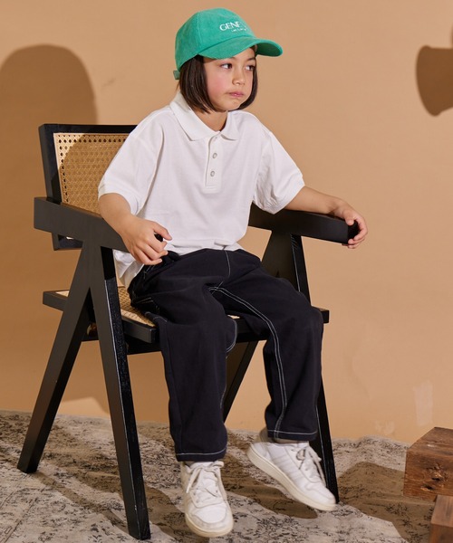 PAIRMANON STREET(ペアマノンストリート)の「【PAIRMANON STREET】ポロシャツ 半袖 Tシャツ(ポロシャツ・キッズ・ブラック/ブルー/ベージュ/ホワイト・120/130/160/140/90/150/100/110)」の5枚目の写真