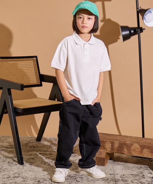 PAIRMANON STREET(ペアマノンストリート)の「【PAIRMANON STREET】ポロシャツ 半袖 Tシャツ(ポロシャツ・キッズ・ブラック/ブルー/ベージュ/ホワイト・120/130/160/140/90/150/100/110)」の6枚目の写真