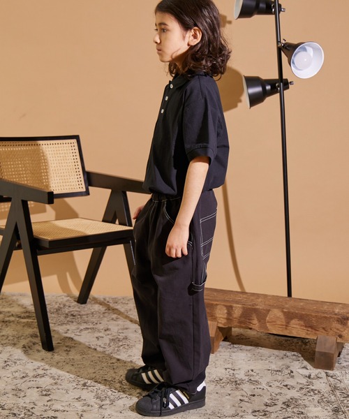 PAIRMANON STREET(ペアマノンストリート)の「【PAIRMANON STREET】ポロシャツ 半袖 Tシャツ(ポロシャツ・キッズ・ブラック/ブルー/ベージュ/ホワイト・120/130/160/140/90/150/100/110)」の12枚目の写真