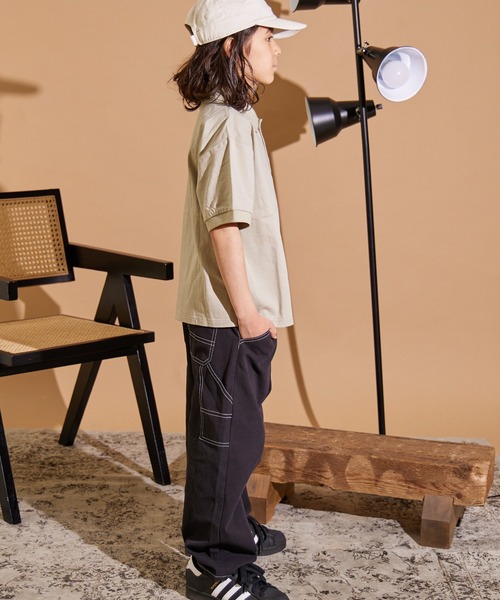 PAIRMANON STREET(ペアマノンストリート)の「【PAIRMANON STREET】ポロシャツ 半袖 Tシャツ(ポロシャツ・キッズ・ブラック/ブルー/ベージュ/ホワイト・120/130/160/140/90/150/100/110)」の19枚目の写真