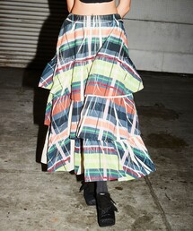 【NON TOKYO/ノントーキョー】DIRECT PRINT RIB GATHER LONG SKIRT/プリントリブギャザーロングスカート