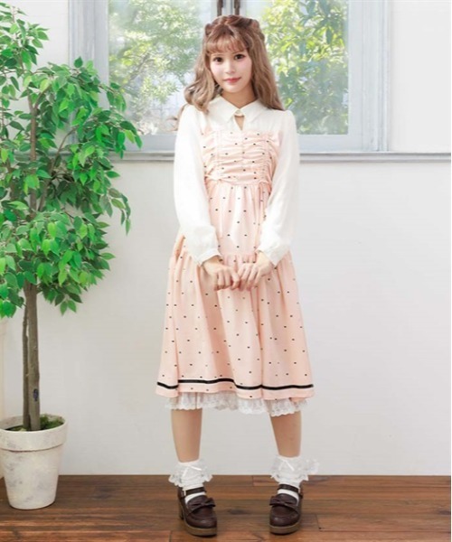 3/21限定☆試着のみ axesfemme POETIQUEリボンワンピ☆ピンク axes femme/POETIQUE/kawaii/AXES-X(REZEN) 2025 SS Collection にお