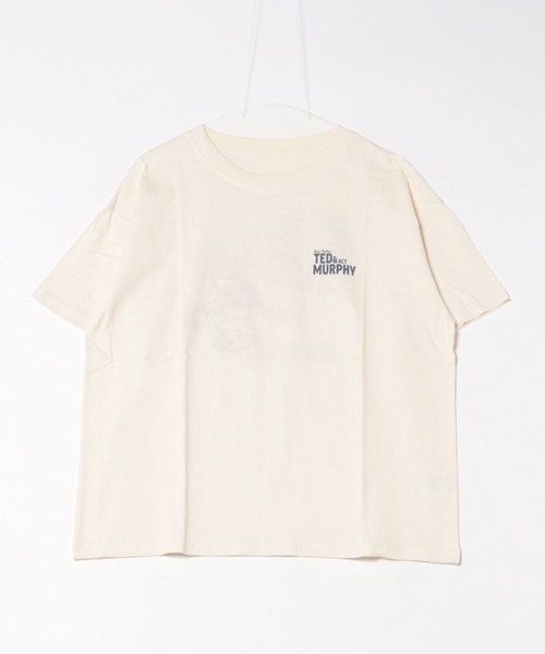 FIRST MOOD(ファーストムード)の「《FIRSTMOODコラボ》ヴィンテージ風猫プリントロゴTシャツ(Tシャツ/カットソー・レディース・チャコール/ブルー/アイボリー・MEDIUM)」の19枚目の写真