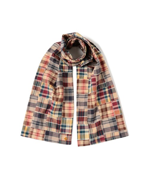 BEAMS PLUS（ビームスプラス）の「マドラス チェック パッチワーク ストール（ストール/ショール・メンズ・グリーン/ベージュ/ネイビー・ONE SIZE）」の2枚目の写真