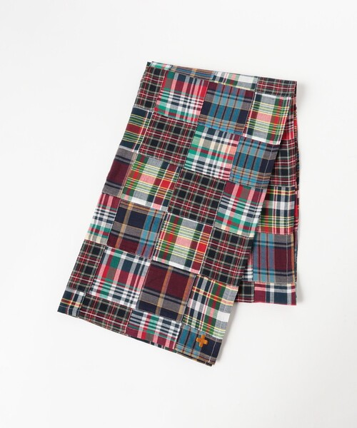 BEAMS PLUS（ビームスプラス）の「マドラス チェック パッチワーク ストール（ストール/ショール・メンズ・グリーン/ベージュ/ネイビー・ONE SIZE）」の12枚目の写真