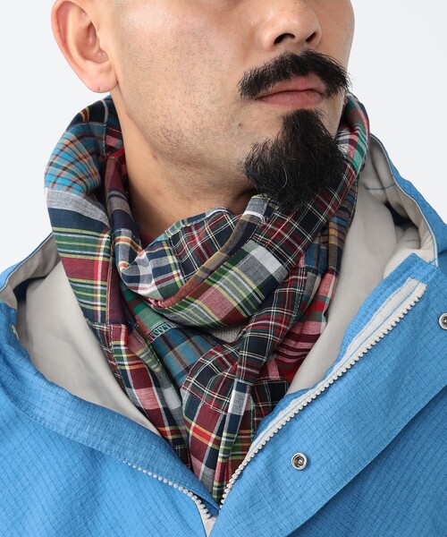 BEAMS PLUS（ビームスプラス）の「マドラス チェック パッチワーク ストール（ストール/ショール・メンズ・グリーン/ベージュ/ネイビー・ONE SIZE）」の13枚目の写真