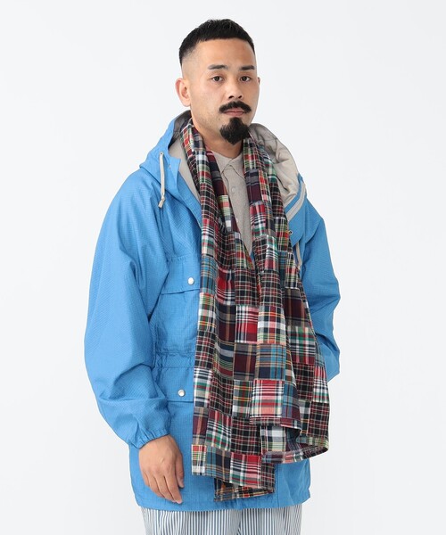 BEAMS PLUS（ビームスプラス）の「マドラス チェック パッチワーク ストール（ストール/ショール・メンズ・グリーン/ベージュ/ネイビー・ONE SIZE）」の15枚目の写真