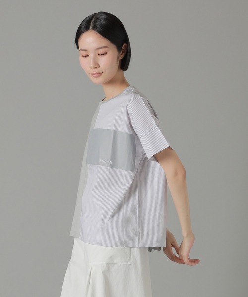 【新品】ZUCCa / スクエアロゴジャージィ / カットソー ホワイト 新品】ZUCCa / スクエアロゴジャージィ / カットソー ホワイト