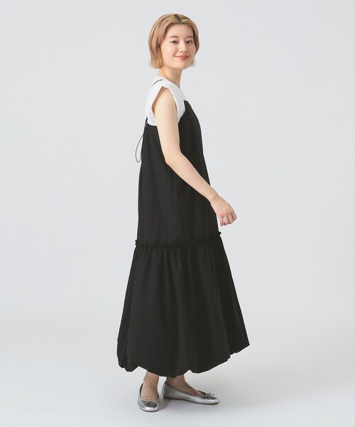 Ray BEAMS（レイビームス）の「バルーン キリカエ キャミ ワンピース [洗える]（ワンピース・レディース・レッド/ブラック・0/1）」の4枚目の写真