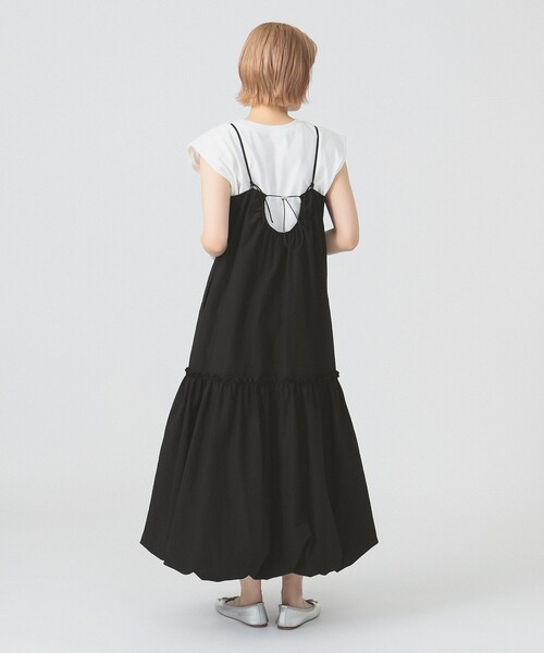 Ray BEAMS（レイビームス）の「バルーン キリカエ キャミ ワンピース [洗える]（ワンピース・レディース・レッド/ブラック・0/1）」の5枚目の写真