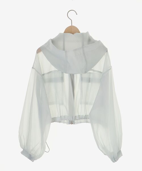 MAJESTIC LEGON(マジェスティックレゴン)の「【冷房対策にも♪さっと羽織れる】シアーフードブルゾン(シャツ/ブラウス・レディース・アイボリー/ピンクベージュ/グレー/ブラック・MEDIUM)」の13枚目の写真