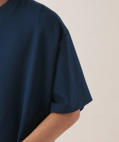 RAGEBLUE（レイジブルー）の「サイドジップスリット/オーバーサイズプチ刺繍ポンチTシャツ（Tシャツ/カットソー・メンズ・ベージュ/ネイビー/ホワイト/ライトブルー/ブラック/ダークグリーン・SMALL/MEDIUM/LARGE）」の19枚目の写真