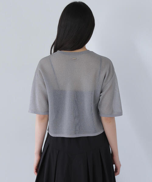セール】◇クロップドシアーニットTシャツ（ニット/セーター