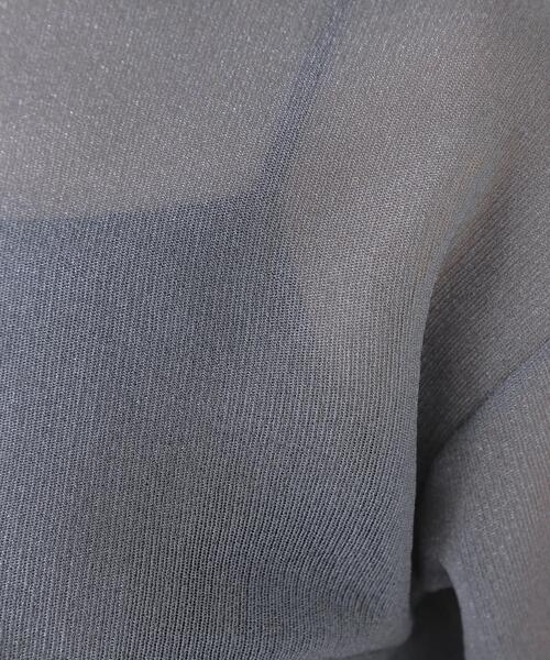NATURAL BEAUTY BASIC(ナチュラルビューティーベーシック)の「◇クロップドシアーニットTシャツ(ニット/セーター・レディース・レッド/ブラック/グレー・FREE)」の18枚目の写真