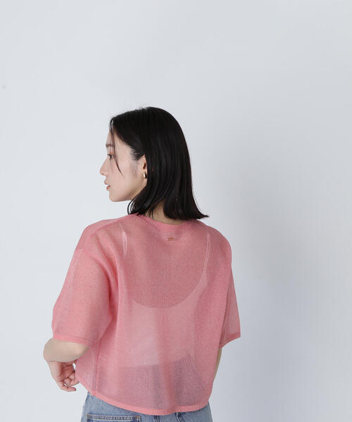 セール】◇クロップドシアーニットTシャツ（ニット/セーター