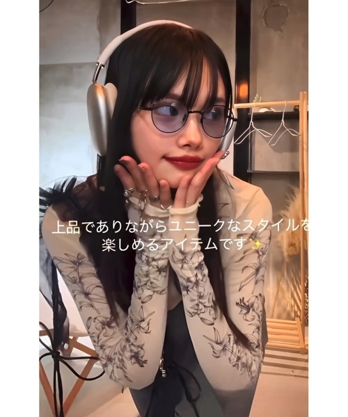SOLA（ソラ）の「Tatooシアートップス（Tシャツ/カットソー・レディース・ベージュ・FREE）」の7枚目の写真